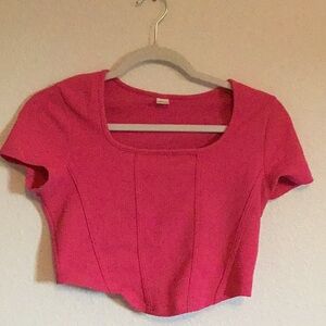 Pink crop top